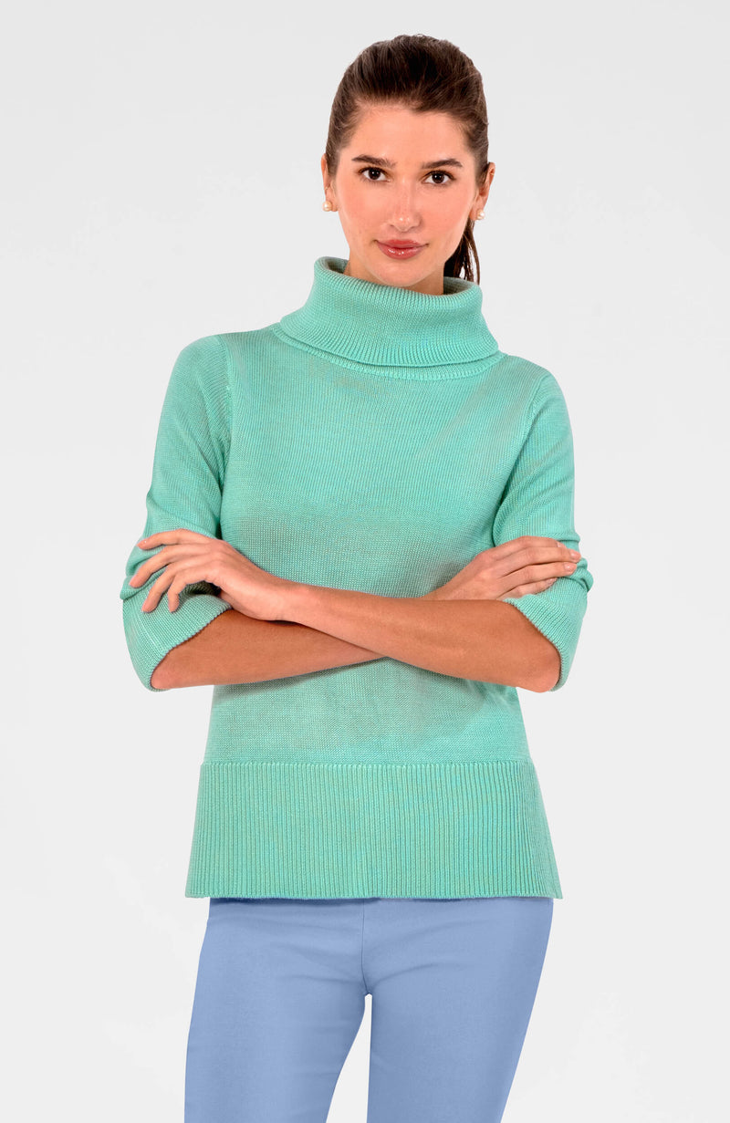 Seafoam Fox Trot Sweater