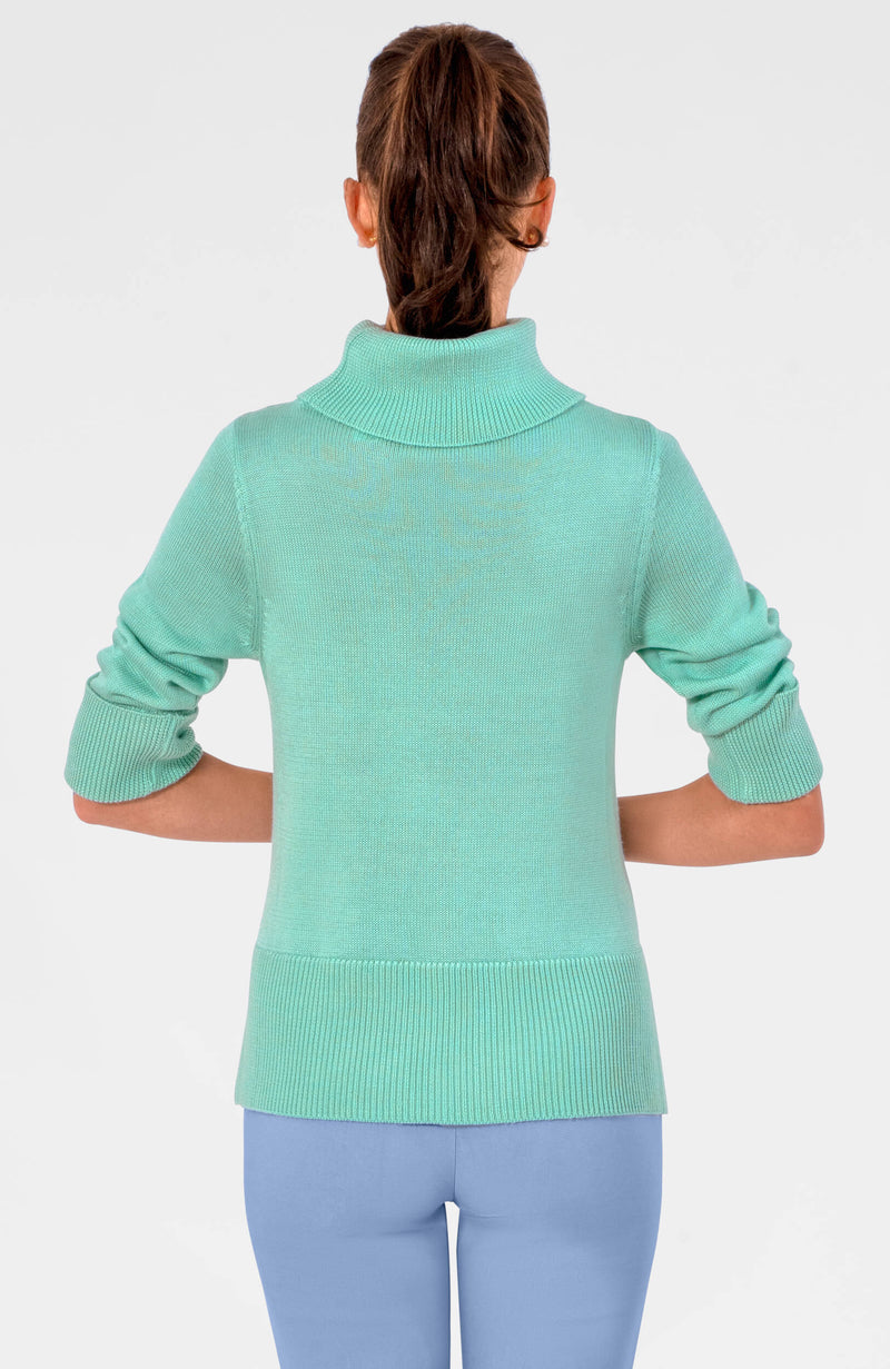 Seafoam Fox Trot Sweater