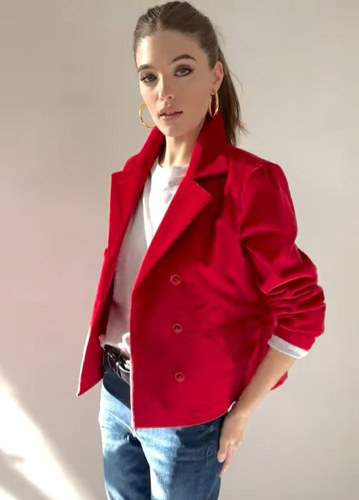 Double Breasted Corduroy Jacket