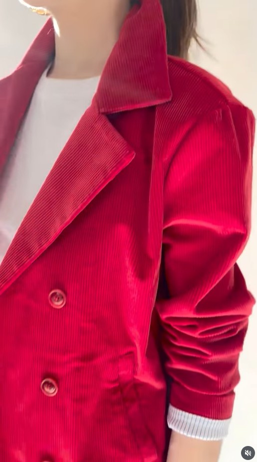 Double Breasted Corduroy Jacket