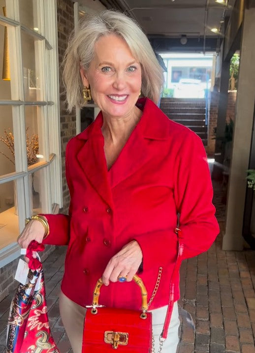 Double Breasted Corduroy Jacket