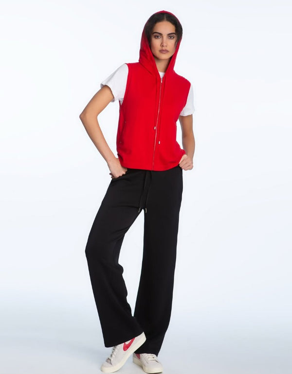 Zip Front Sleeveless Hoodie - 2 Colors