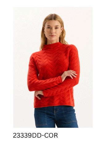 Gracie Basketweave Cashmere Sweater
