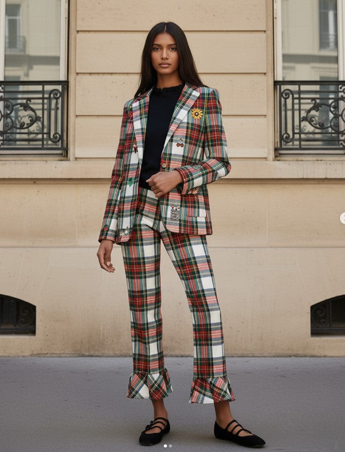 Volante Plaid Pant