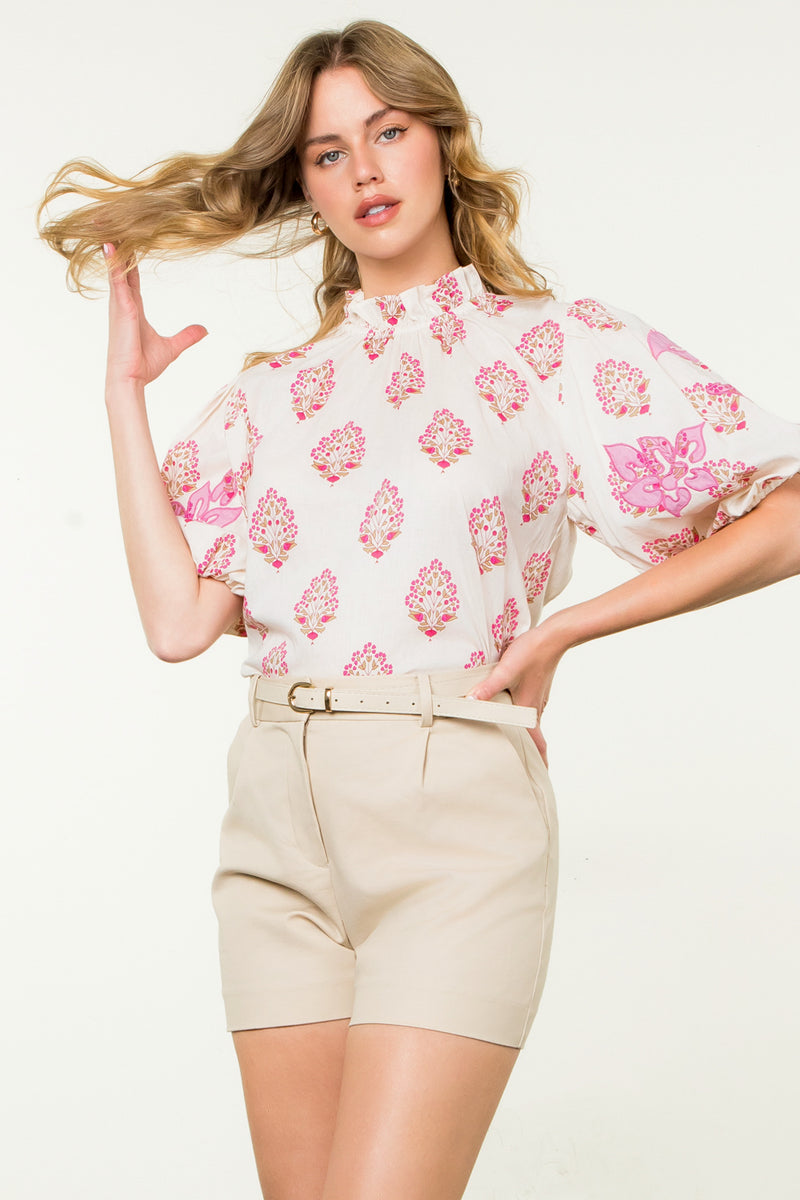 Puff Sleeve Flower Top