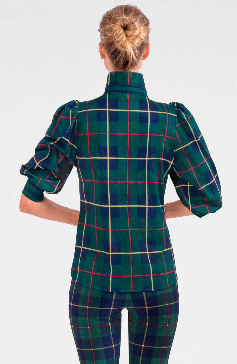 Puff Sleeve Top - Plaidly Cooper