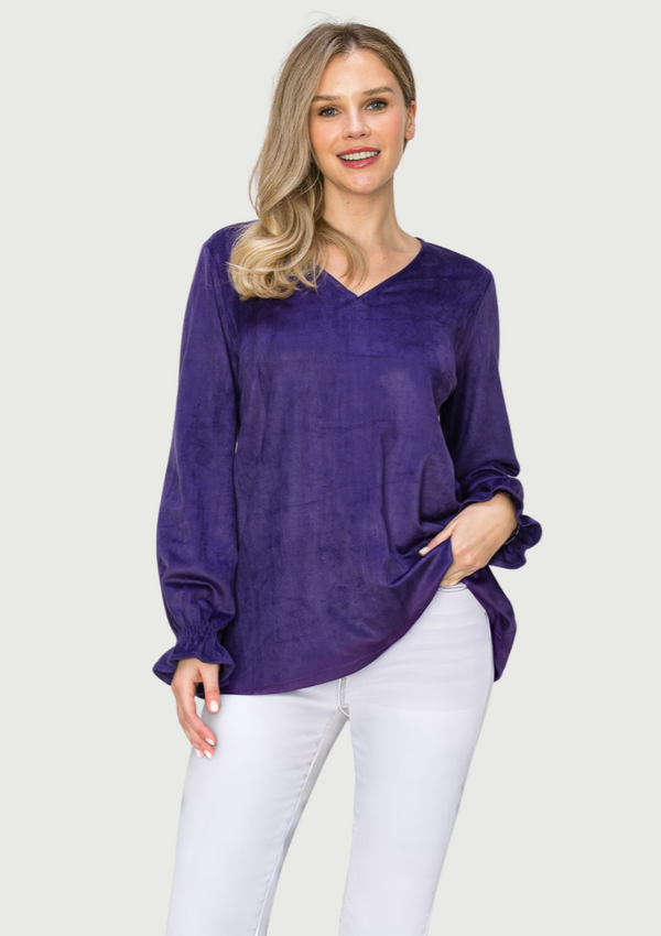 Abigail Suede Top