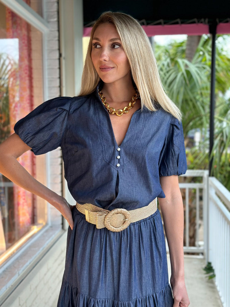 Virginia Denim Top