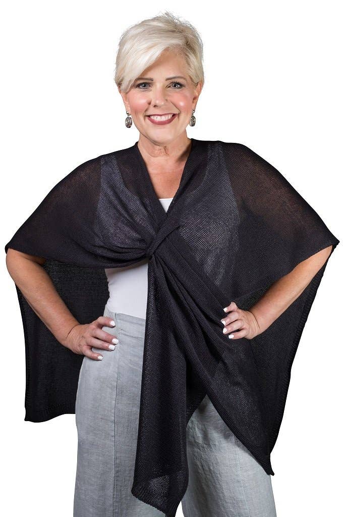 Aliya Multi Way Cotton Wrap: Black