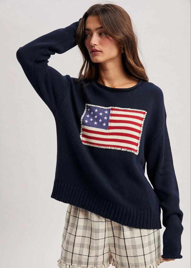 American Flag Sweater - 2 Colors