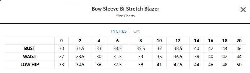 Bow Sleeve Bi-stretch Blazer