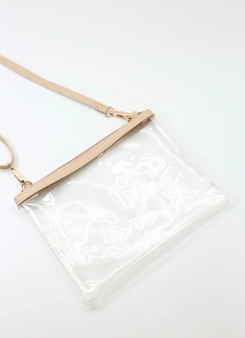 Scarlett Clear Crossbody Nude