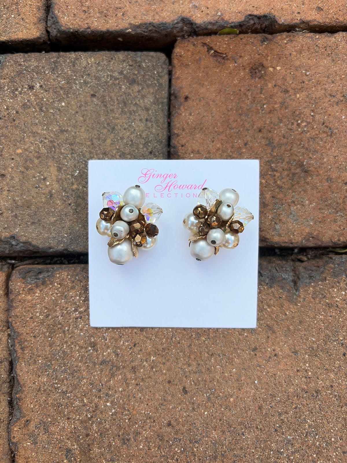 Vintage Pearl and Gold Earrings