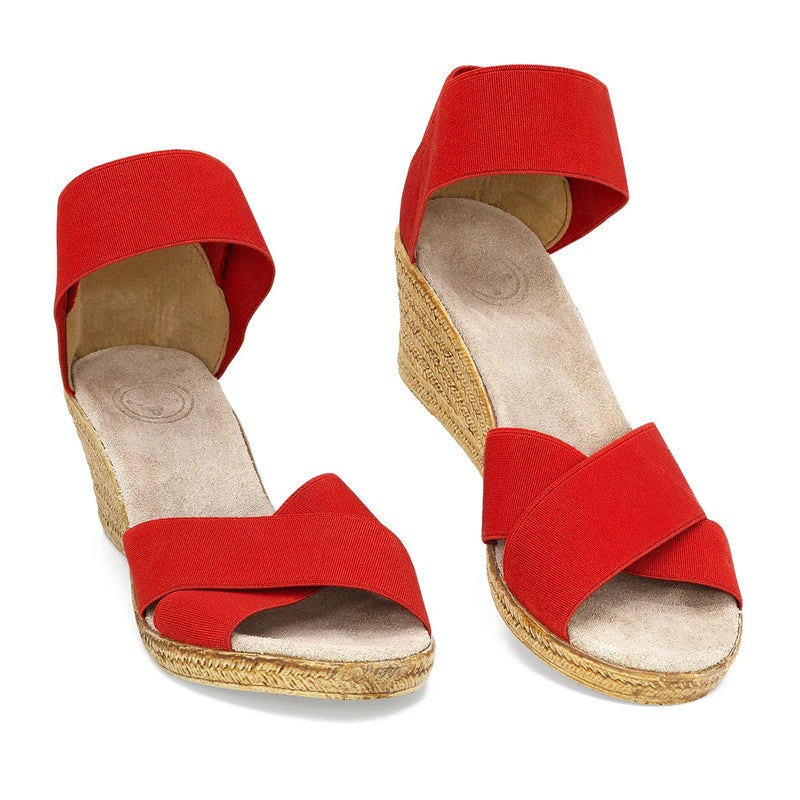 Cannon Espadrille Wedge Sandal - Red