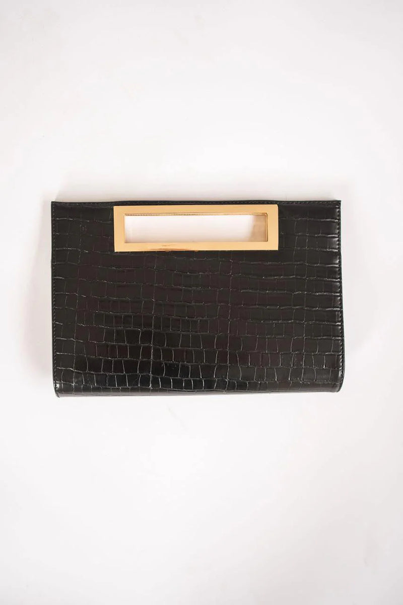 Faux Croc Chloe Clutch