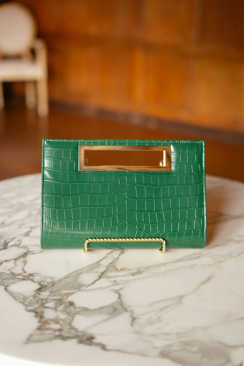 Faux Croc Chloe Clutch