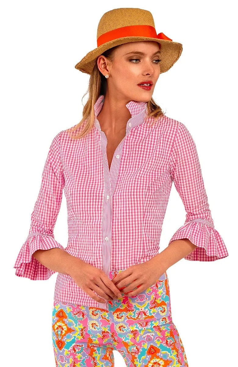 Priss Blouse - Gingham  XS Pink