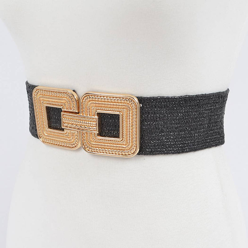 Metal Buckle Stretch Belt