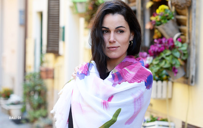 Dali Floral Bamboo Scarf