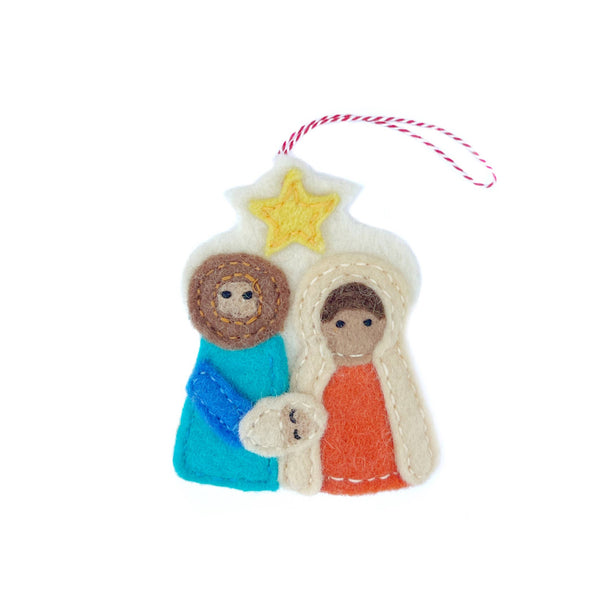 Nativity Felt Wool Christmas Ornament