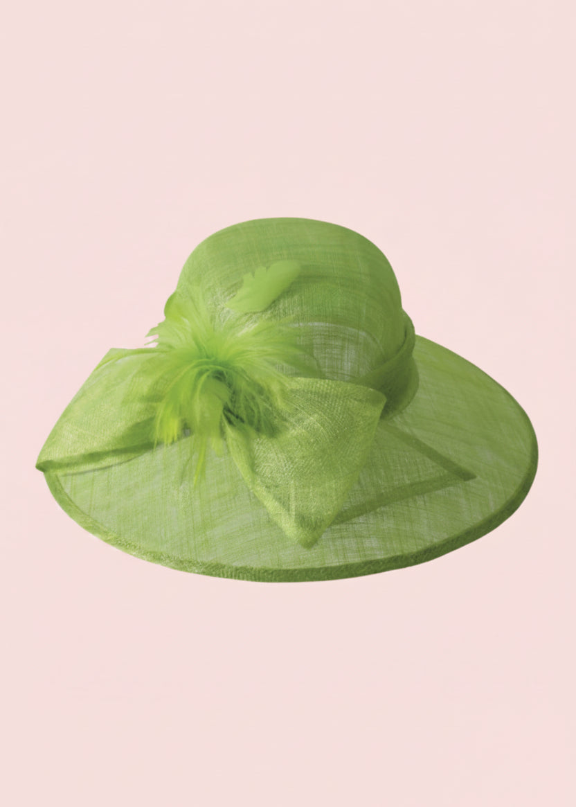 Feather Bow Sinamay Sunhat