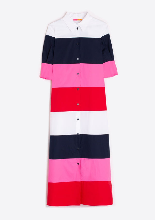 Lea Poplin Colorblock Dress