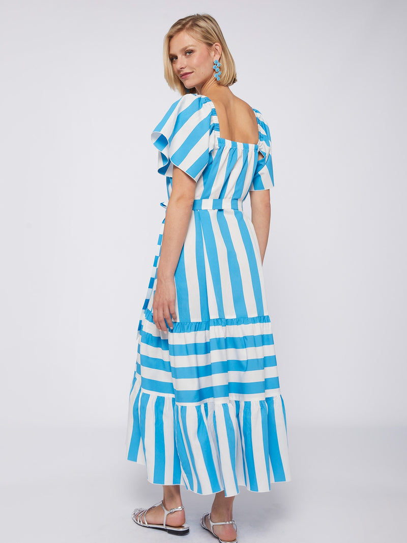 Palmira Turquoise Stripes Dress