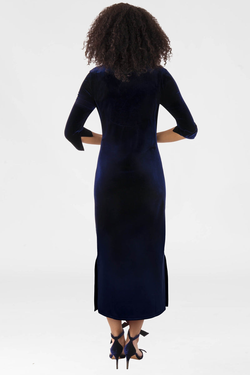 Ruffneck Midi/Maxi Dress - Silky Velvet