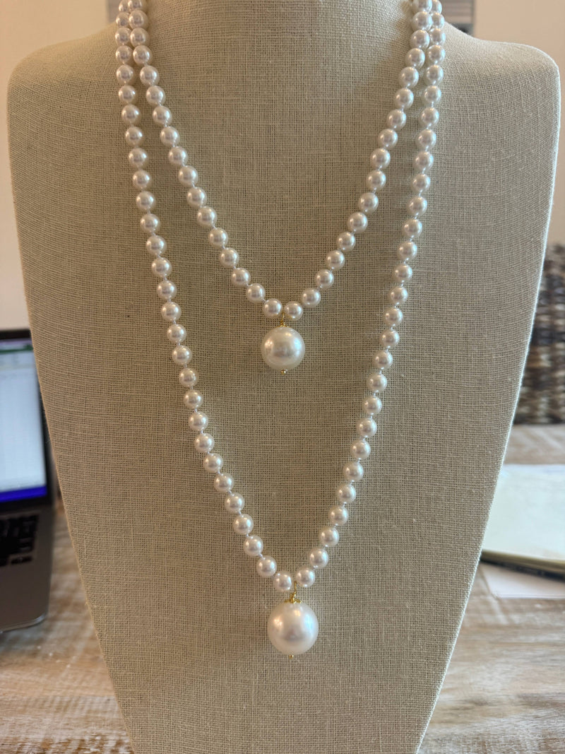 Double Pearl Necklace