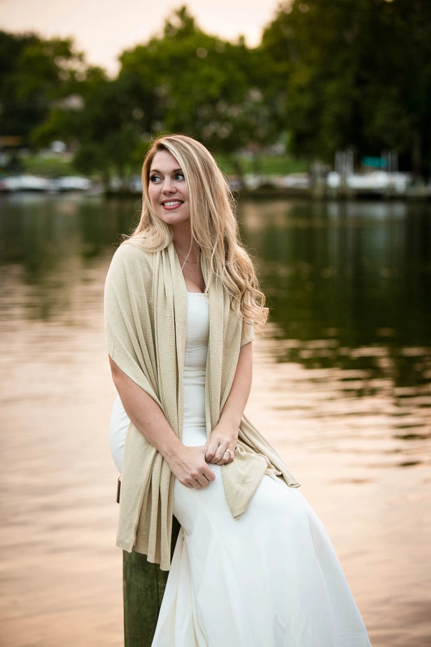 Ari Bamboo Metallic Shimmer Shawl