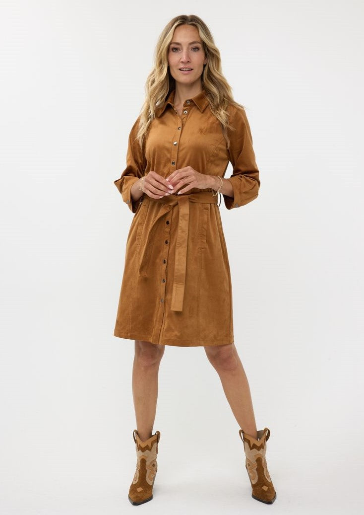 Faux Suede Dress