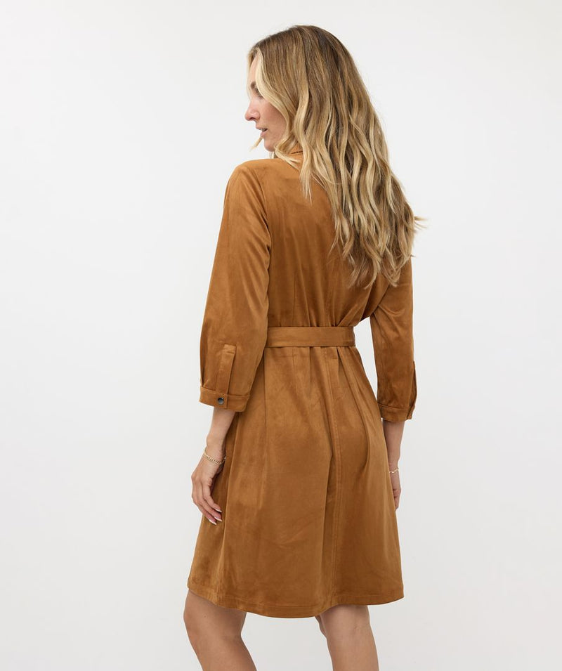 Faux Suede Dress