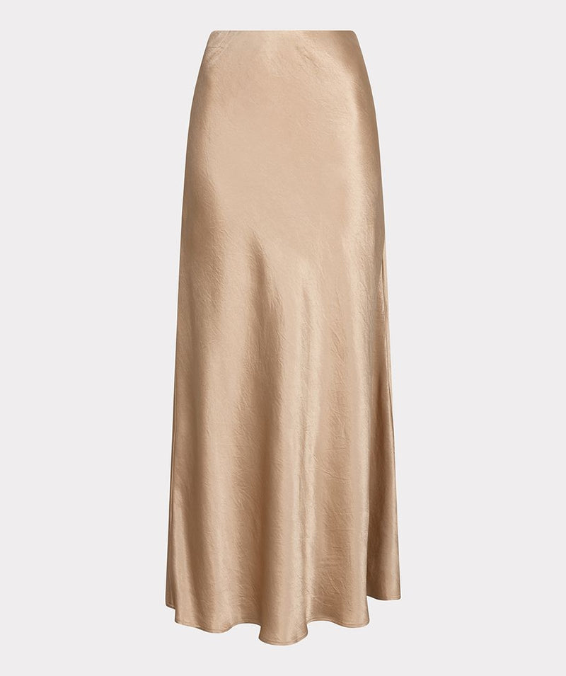 Crushed Satin Skirt