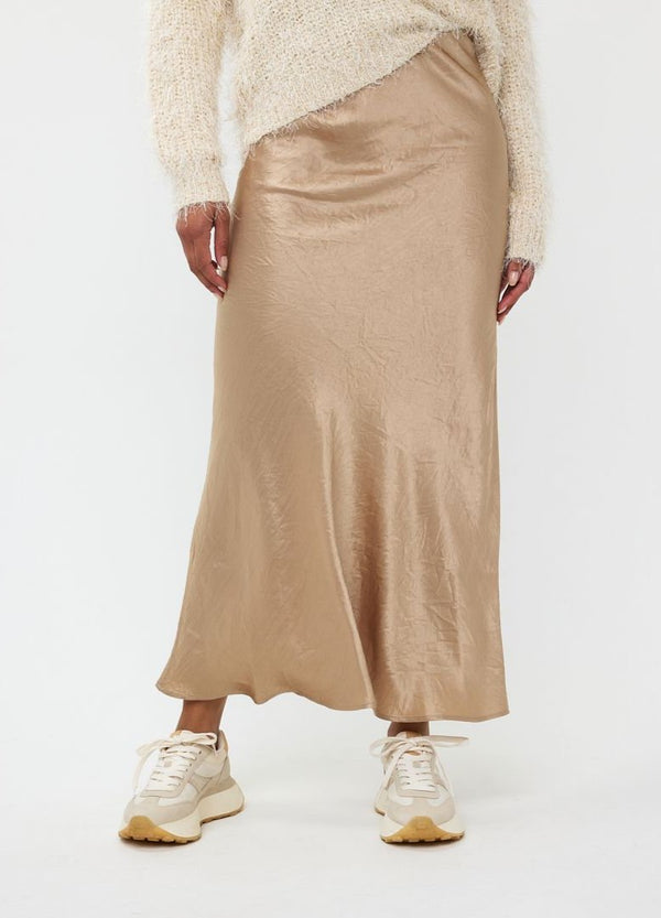 Crushed Satin Skirt