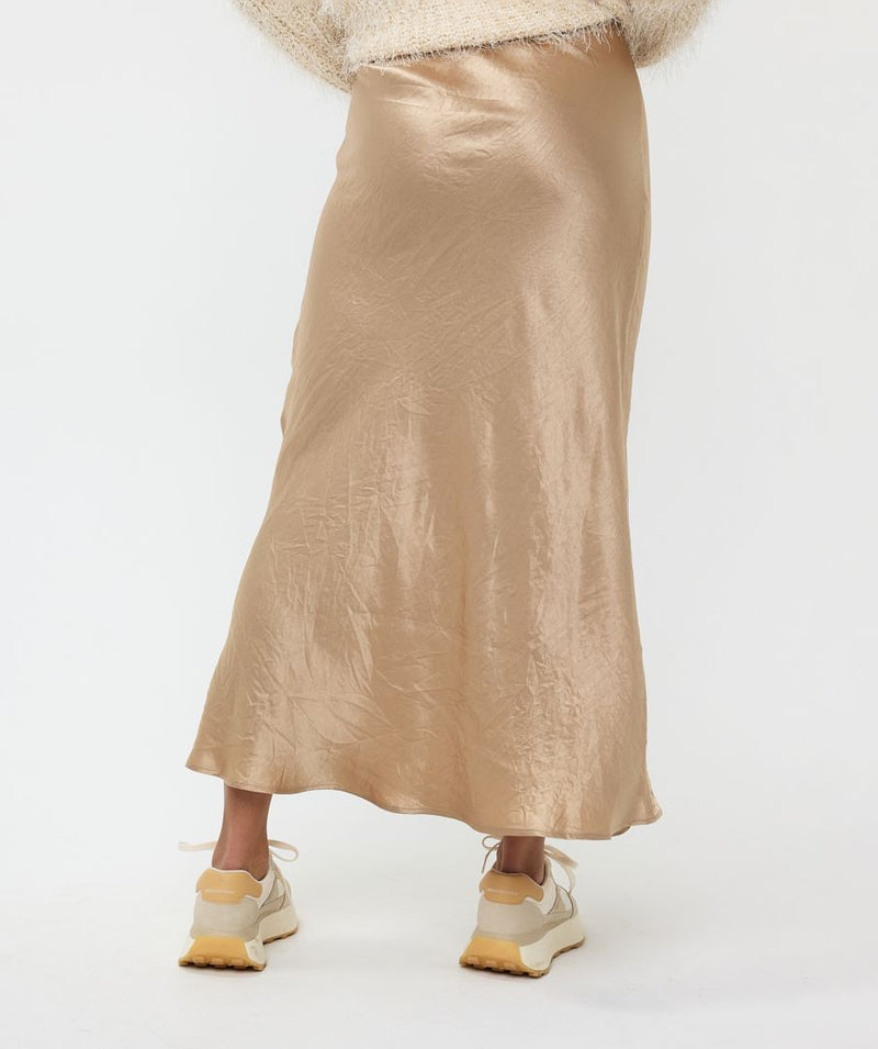 Crushed Satin Skirt