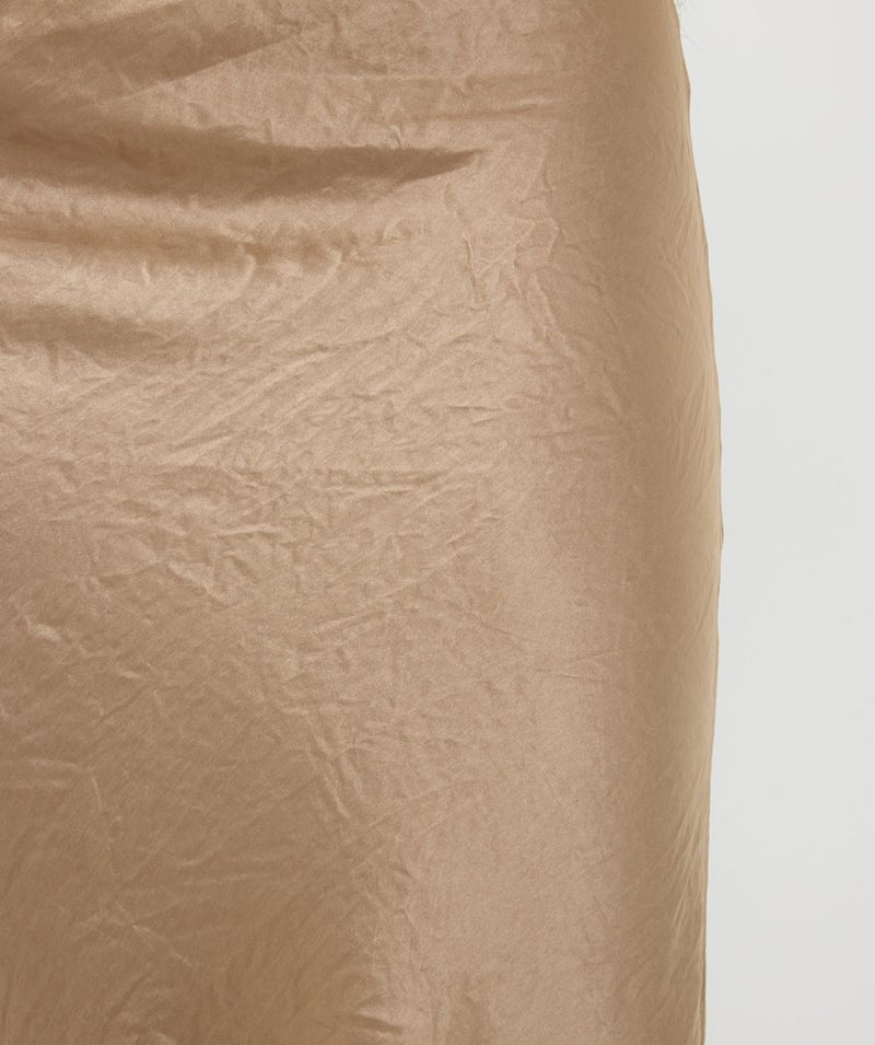 Crushed Satin Skirt