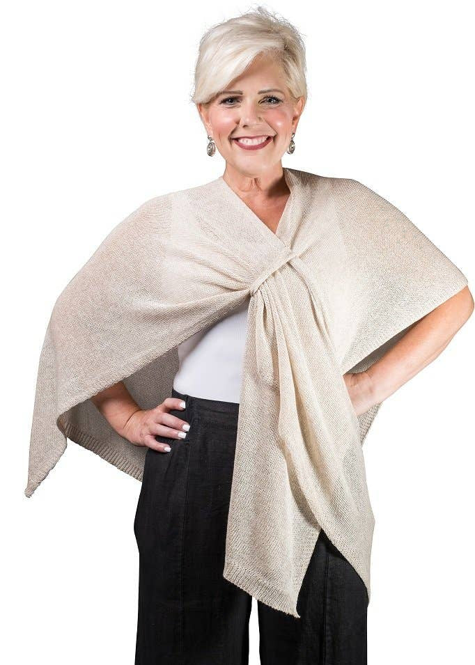 Aliya Multi Way Cotton Wrap: Bisque