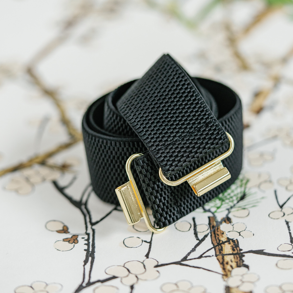 Black Interchangeable Stretch Belt Band