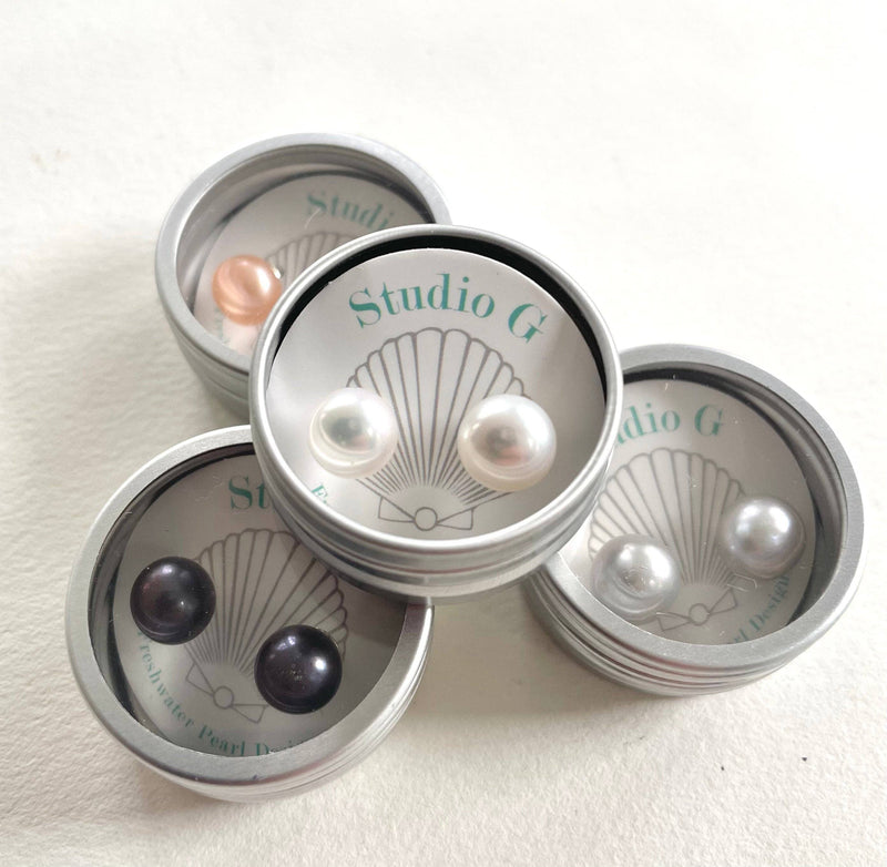 Tiny Freshwater Pearl Stud Earring