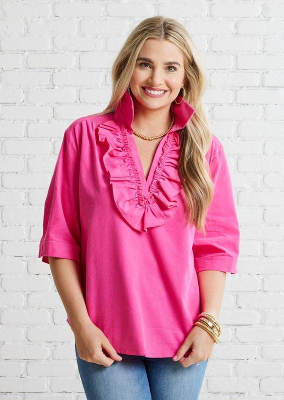 Maya Corduroy Top - Pink