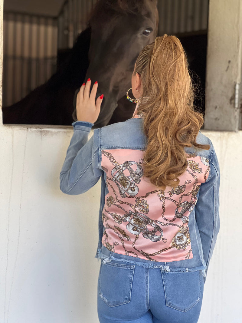 The Light Denim Jacket / Blush Stirrup