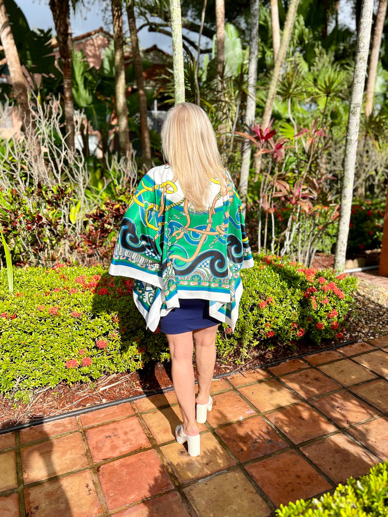 Tunic / Green Swirl and Straps