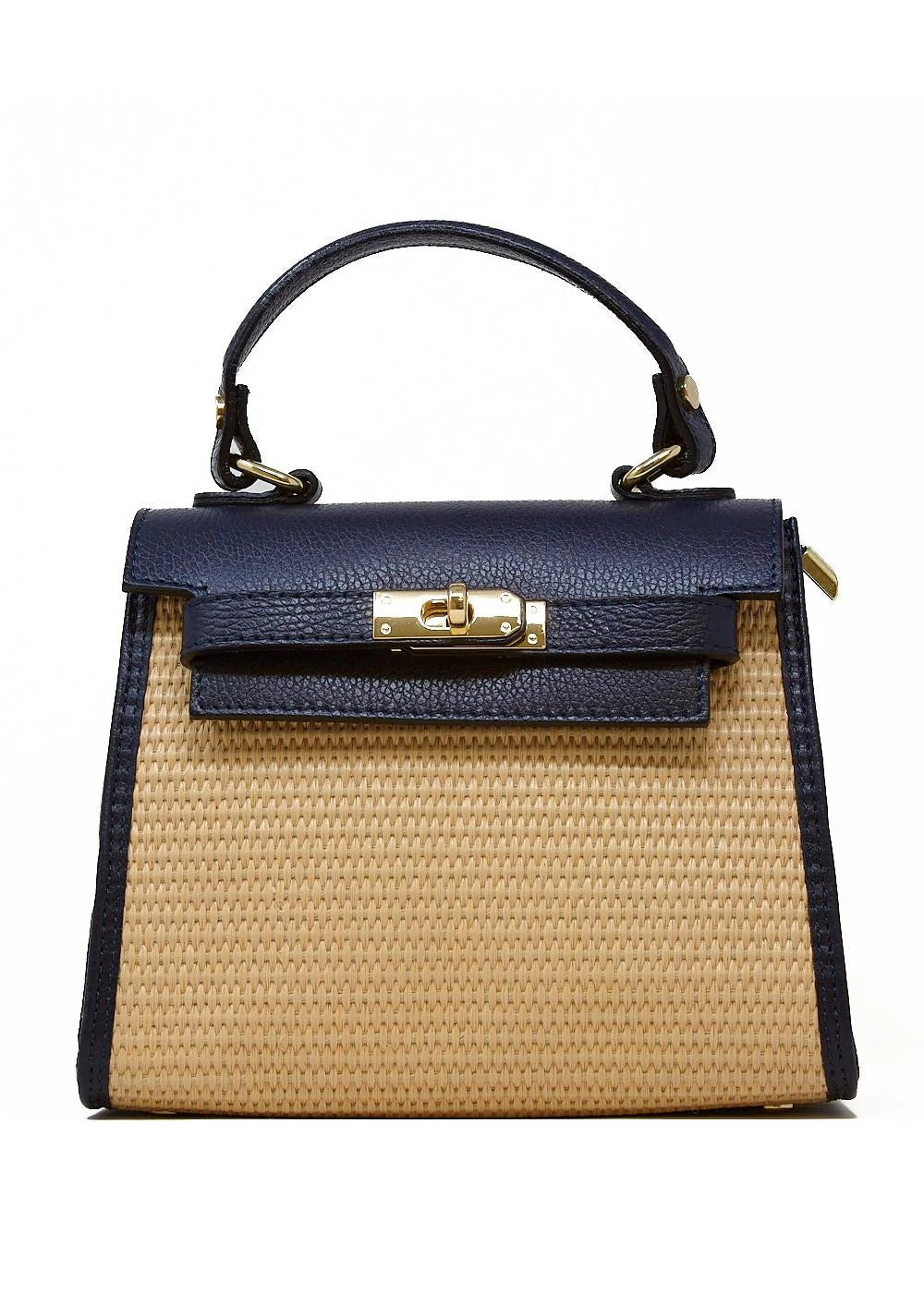 Rafia And Leather Crossbody