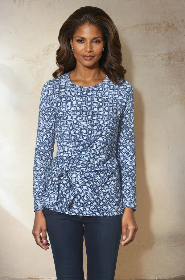 Mosaic Side Tie Top