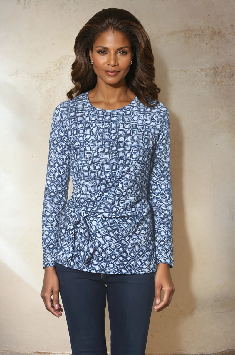 Mosaic Side Tie Top