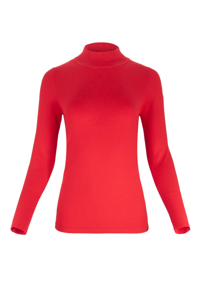 Mockneck w/ Button Sleeve - 2 Colors