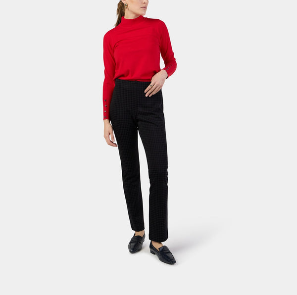 Mockneck w/ Button Sleeve - 2 Colors