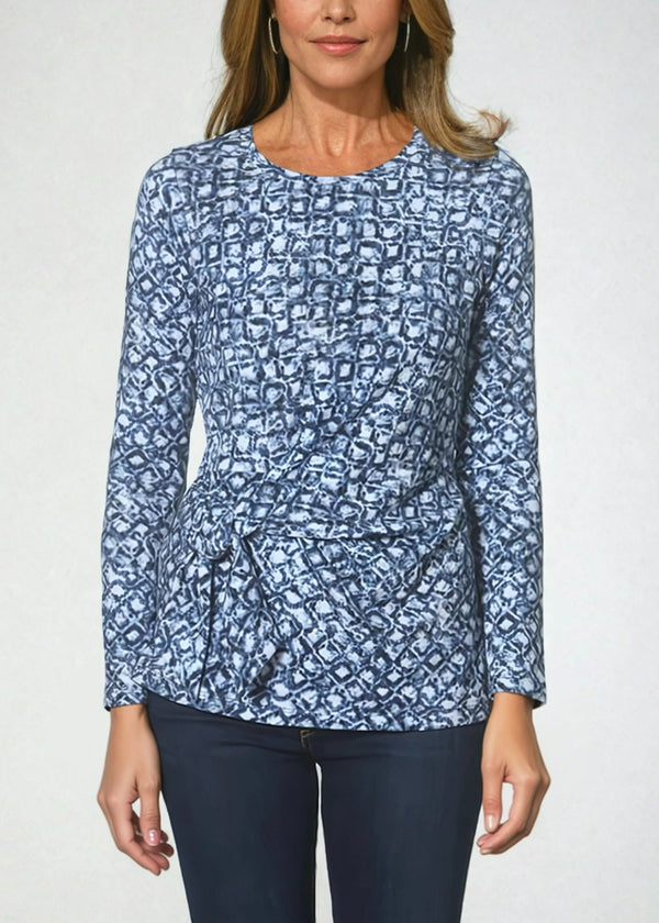 Mosaic Side Tie Top