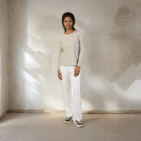 Shimmer Jewel Neck Sweater
