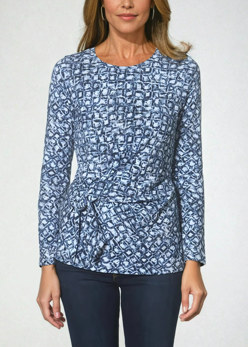 Mosaic Side Tie Top